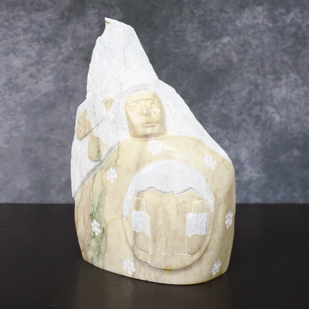 Vintage Signed Darryl Becenti Navajo Native American Carved Stone Sculpture